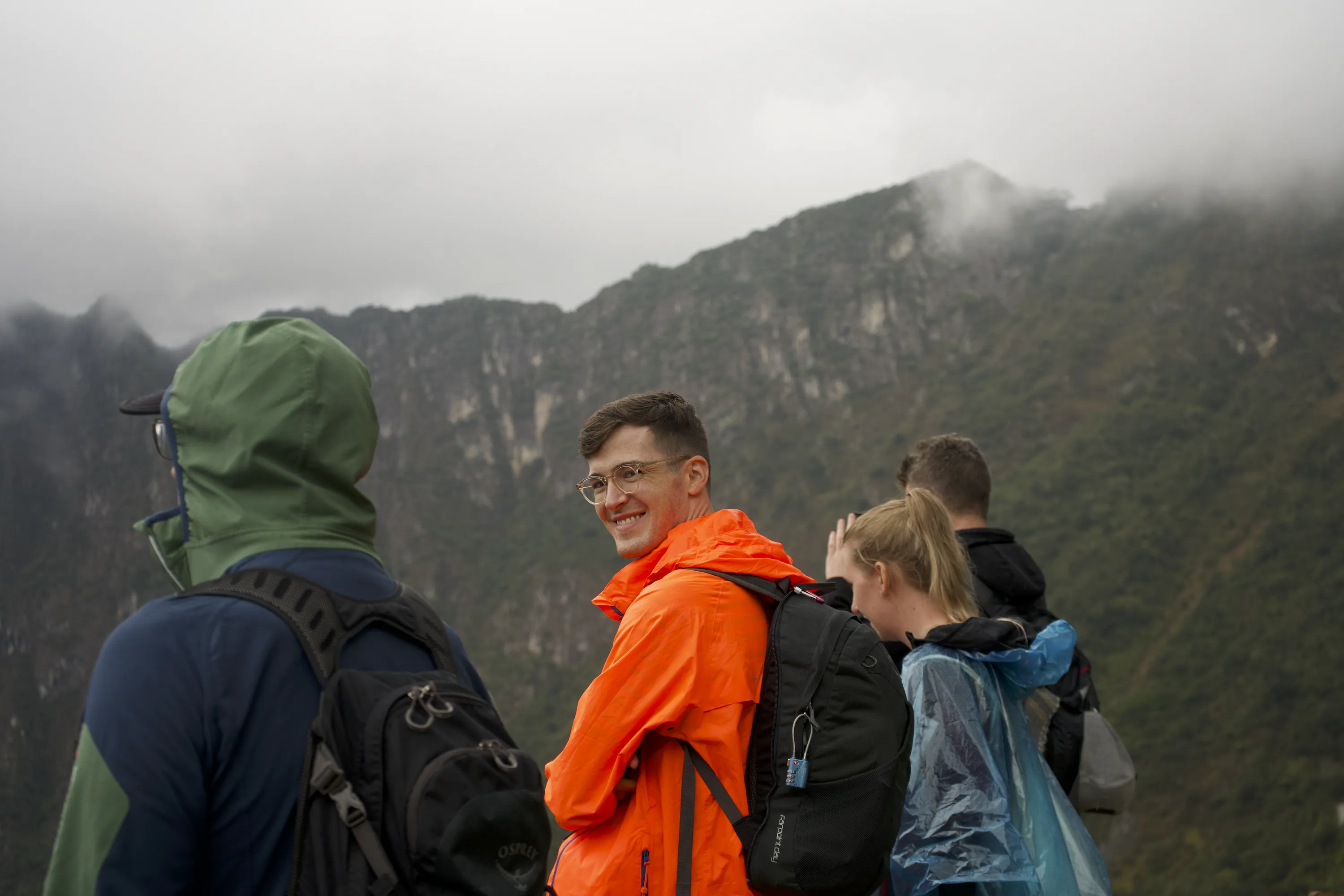 Irish tourist at Machu Picchu, Peru
